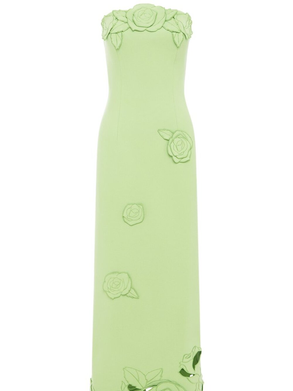 Leo Lin Rayna Floral-Appliquéd Crepe Maxi Dress